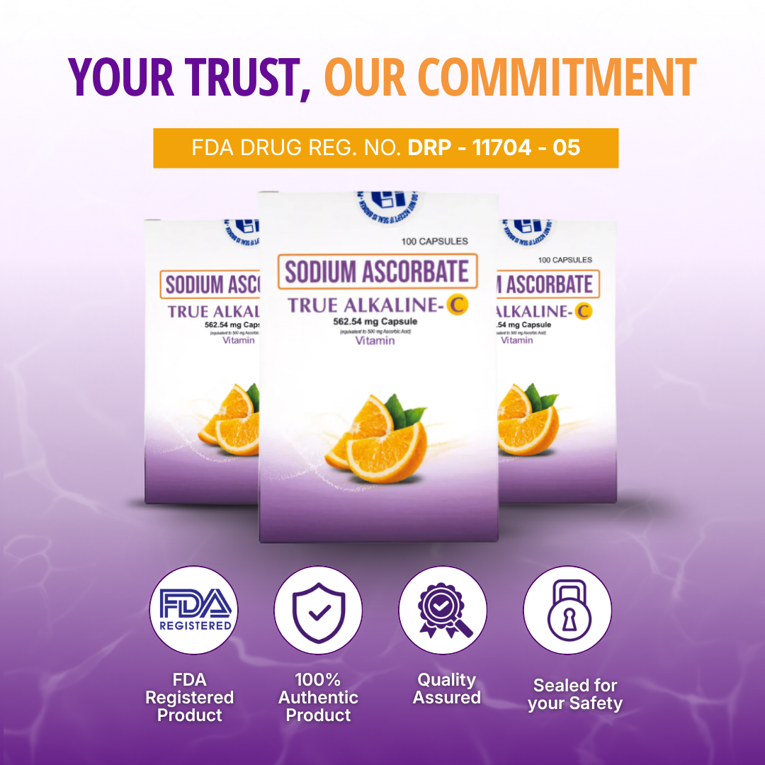 True Alkaline C - Vitamin C Non Acidic (100 Capsules)