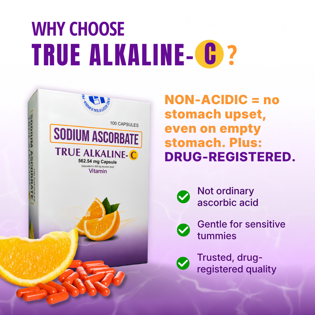 True Alkaline C -  Vitamin C Non Acidic (100 Capsules)